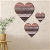 Jetec 3 cartelli in legno a forma di cuore in legno a forma di bufalo, decorazione per cucina, camera da letto, bagno, soggiorno, targa rustica da appendere, decorazione natalizia, 3 dimensioni