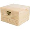 INNSPIRO Scatola legno di pino massiccio quadrato 12x12x8 cm.