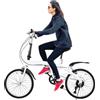 CUMELLIIR Bicicletta pieghevole da 20 pollici, per adulti, leggera, regolabile in altezza, pieghevole, per adulti, per esterni, ciclismo, pendolari, colore: bianco