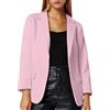 Generico Blazer Donna Lungo,Giacca Blazer Donna Elegante Maniche Lunghe Blazer Cardigan Casual Business Foderato Anteriore Aperto Giacca Stile Casual Classico