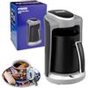 APOXCON Macchina da caffè turco automatica elettrica per 4 tazze, piastra riscaldante in acciaio inox da 400 W, con protezione per cottura a secco (250 ml)