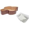 OPIROS Promo Box Dolci Di Pasqua Stampi Monouso In Carta Per Forno Forma Colomba Lievitati Colombe Pasquali (Pz. 5 Stampi + Pz. 5 Buste, kg. 1)