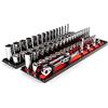 TEKTON SKT13301 - Set di chiavi a bussola e cricchetto da 3/8, 74 pezzi (1/4-1, 6-24 mm)