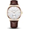 Sea Gull SEA-GULL 2022 Orologio Automatico da Uomo Con Piccola Lancetta dei Secondi, Cinturino in Pelle 6075, Quadrante Bianco/Lunetta Dorata