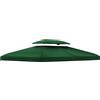 Outsunny Copertura per Gazebo da Giardino Tetto Sostitutivo Anti-UV Impermeabile in Poliestere 3x4m, Verde