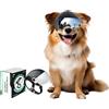 NAMSAN Casco per cani da moto con occhiali di protezione anti UV, per cani di piccola taglia con visiera (senza rivetti), lenti argentate