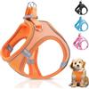Ledeak Pettorina Cane Taglia Piccola, Pettorina Gatto Anti Tiro Riflettente, Traspirante Robusto Pettorina per Cani di Media e Grande, Regolabile Pettorina Antifuga Cane (Arancione Vitality, XS)