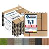 Floordirekt Piastrelle giardino esterno ad incastro WPC 30x30cm, 1m² 11 pezzi, per terrazzo, balconi in legno Composito Pavimenti da Esterno con funzione di drenaggio | Teak