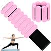 KOOOGEAR Set di 2 pesi regolabili per polsi e caviglie per fitness, pilates, yoga, aerobica e jogging (nero, 2x0.5 kg)