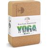 Eco-Lux Essentials Blocco di sughero per yoga, sughero sostenibile con superficie antiscivolo, accessorio per esercizi sostenibili per yoga, pilates e fitness generale