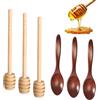 DELAESI 6 Pezzi Bastoncini Miele Cucchiai di Miele in Legno Spargimiele Legno Bastoncino Spargimiele Bastoncino Miele Cucchiaini per Miele Bastoncini di Miele per Miele Sciroppo Gocciolamento Marmellata