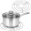 COM-FOUR® 2x sottopentola in metallo, sottopentola rotondo per pentole | padelle o teiere - Ø 20 cm