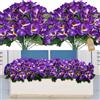 SOMYTING 10 mazzi di fiori artificiali come veri per balcone, fiori artificiali per esterni, resistenti ai raggi UV, resistenti agli agenti atmosferici, piante artificiali da balcone, fiori da balcone