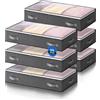 AIOR 6 Pezzi 60L Contenitori Sottoletto Organizzatore letto, Salvaspazio Contenitore Sottoletto Pieghevole con Finestra Trasparente, Organizer per Piumoni, Lenzuola, Vestiti, 80x50x15cm