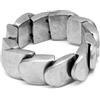VLNET | Vestopazzo bracciale elastico con ovali realizzato a mano in alluminio 100% riciclato | misura regolabile