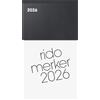 rido/idé Libro precedente mod. Merker 2026 | 108 × 201 mm plastica nero