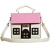 PORRASSO Borsa a Tracolla Donna Creativa Borse a Spalla a Forma di Casa Borsetta Crossbody Bag Bianco