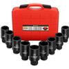 Anbull Set di bussole a impatto profondo da 1/2, 9 pezzi, set di bussole esagonali da 29 mm, 30 mm, 31 mm, 32 mm, 33 mm, 34 mm, 35 mm, 36 mm, 38 mm, con custodia resistente