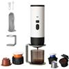 Generico Macchina per Caffè 3-in-1 Espresso Elettrica Portatile, Macchina Caffe con Display LED e Type-C, Caffettiera da Riscaldamento Automatico per Viaggi, Ufficio e Auto