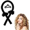 Louenth Senza Calore Bigodini,Bigodino Pigro, Bigodino Lungo per Boccoli,Bigodino per Capelli Mossi,Trumento per Lo Styling Dei Fai-Da-Te, Rulli per Capelli Senza Calore Antiscivolo（Nero）
