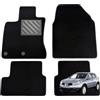 MTC Automotive Tappetini Nissan Qashqai J10 I 2006-2014, Su Misura, Set 4 Pezzi Neri | Tappetini Auto in Moquette Nera con Battitacco in Gomma Rinforzata e Aderenza Stabile al Modello