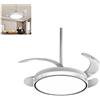 RobertAgor Driwei VENTILATORE SOFFITTO LUCE PALE SCOMPARSA 85W LAMPADARIO SOSPENSIONE 50CM SJ-197