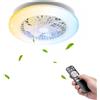 AIGOSTAR VENTILATORE DA SOFFITTO CON LUCE LED REGOLABILE DIMMERABILE TELECOMANDO
