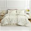 Wotcsil Set Copripiumino Matrimoniale 240x220 Floreale Stampa Sacco Parure Copripiumino Matrimoniale con 1 x Copripiumino 220x240 cm e 2 x Federe 50x75 cm in Microfibra Giallo Beige
