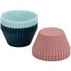 Dr. Oetker Pirottini stampi da forno riutilizzabili, per muffin, cupcakes, set da 12 pezzi, materiale in silicone, resistente da -40 °C a +200 °C, dimensioni Ø 4 x 3,2 cm