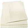 Sweet Home Collection Set di lenzuola a strisce per letto matrimoniale, 6 pezzi, collezione Supreme 1500, in microfibra spazzolata, con tasca profonda, 2 federe extra, per letto matrimoniale, colore: beige