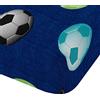 Catherine Lansfield Football Blue Lenzuolo con angoli e federa bianche 140x200+50x80(2)