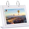 Frankmate 4x6 Desktop Acrylic Photo Display Clear Flip Frame Scrapbook Album Slant Back Acrylic Sign Holder, Frames Desktop Display Holder, Photo Clip 34 Shows Photography Studio Horizontal for Instax Film