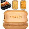 BREEZO 100 fodere per friggitrice ad aria per Ninja Foodi MAX Health Grill e friggitrice ad aria AG551UK AG551UKCP, grande rettangolare usa e getta friggitrice ad aria in carta pergamena accessori per