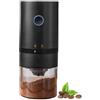 DONGKER Macinacaffè Elettrico,Macina Caffe Portatile con Spazzola Pulita e Cavo Dati per Tritare Chicchi Caffè Semi e Spezie