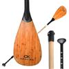 Generic Pagaia per kayak a 3 sezioni in fibra di carbonio opaca, lunghezza regolabile 1829 mm-2185 mm, 661 g, lama in bambù + albero in fibra di carbonio, blocco in nylon, attrezzatura per kayak di alta