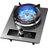 KKJPL Cucina A Gas in Acciaio Inox, 7,2 KW, 9 cavità, Fuoco Alto, Timer da 180 Minuti, Adatta for La Cucina di Casa con Protezione Antispegnimento(LPG)