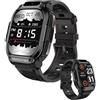 AIEK 4G LTE GPS Smartwatch Phone per uomini e donne, 2GB+16GB, Android 8.1 Activity Tracker con frequenza cardiaca, HD Camera/Video Calling/WiFi/SIM Slot /2.13 pollici AMOLED Screen