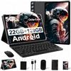 DMOAO Tablet Android 14 con 22GB RAM+128GB ROM(1TB TF, Tablet 10 Pollici con Widevine L1, Octa-Core 2.0GHZ, 5G Wi-Fi, GPS, 8000mAh, 8MP+5MP, Bluetooth 5.0, USB-C,con Tastiera, Marrone