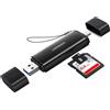 UGREEN 2 in 1 Lettore Schede SD Micro SD USB C USB A 4.0 OTG Card Reader Tipo C Adattatore per Scheda 5Gbps Compatible con iPhone 17 Pro Max Air MacBook Pro iPad Pro Galaxy S25 24 Mate70 P70