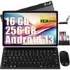 SEBBE Tablet 11 Pollici Android 13 Tablets, 16GB RAM 256GB ROM (TF 1TB),2K Schermi/ 8+20MP/2000 * 1200 Pixels/10000 mAh/Bluetooth5.0, Octa-Core 2.0GHz 5GWiFi Tablet con Tastiera e Mouse - Marrone