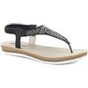 Inblu Ciabatta Donna, Sandali Infradito con Strass ed Elastico, Nero, 38 EU
