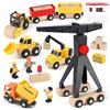 Vanplay Giochi Bambini 3 Anni Gru Giocattolo per Bambini Set di Costruzioni Giocattolo con Gru a Torre Scavatore Autocarro con Cassone Ribaltabile Rullo Compressore, Regalo Bimbo 3 Anni Maschio
