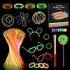 Vicloon Braccialetti Luminosi, 241 Pezzi Glowsticks Party con Connettori per Creare Bracciali e Occhiali, Fluorescenti Accessori con Lecca-lecca, Orecchini e Cerchietto per Party, Feste e Carnevale