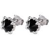 immobird Orecchini Uomo Orecchini Nero Zirconia Brillante Uomo Argento 925 Gioielli Unisex Orecchio per Uomini Donne (Nero)