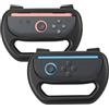 Homiflex Coppia di Volanti per Joy-Con Switch 2, 2 Confezioni Volante da Corsa Compatibili con Mario Kart 8, Nero