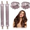 RHHGHY 2 Pezzi Bigoodino, Bigodino Lungo Per Boccoli, Heatless Hair Curler, Curler Per Capelli Seta, Curler Per Capelli Seta, Arricciacapelli Senza Calore, Boccoli Capelli Senza Calore (Viola scuro)