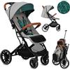 Momi Passeggino MoMi ESTELLE DAKAR a partire da 6 mesi (fino a 22 kg), pieghevole con cintura di sicurezza a 5 punti, cestino porta spesa e funzione di apertura, manico telescopico per il traino