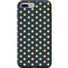 Preppy & Pretty Chic Girl Blu Scuro Giallo Polka Dot Boho Vintage Estetica Punteggiata Custodia per iPhone 7 Plus/8 Plus