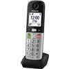 Panasonic KX-TGUA40EXB - Combinata aggiuntiva per telefoni digitali wireless KX-TGU430/KX-TGU410, display LCD, chiamata preferita, compatibile con apparecchi acustici, unità principale richiesta, nero