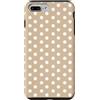 Preppy & Pretty Chic Girl Almond Latte Polka Dot Boho Vintage Estetica Girly Punteggiato Custodia per iPhone 7 Plus/8 Plus